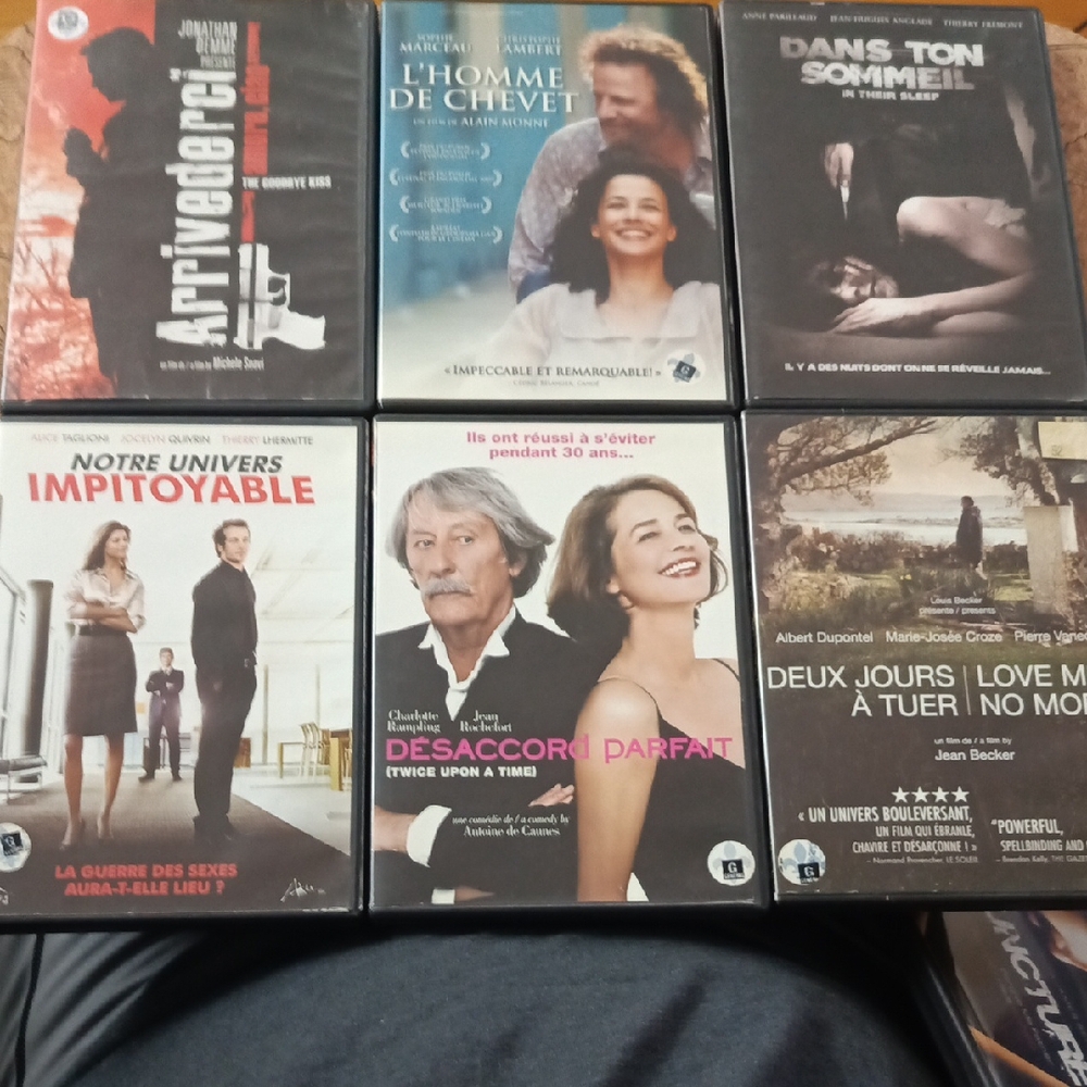 Collection of Six French Movie DVDs